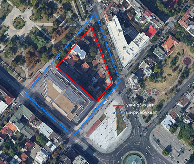 Slika 1 Orto foto snimak sa granicom konkursa