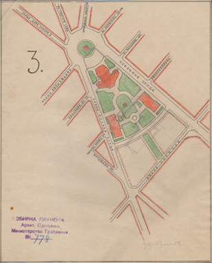 Slika 34 Plan Trga Slavija između 1930. i 1941