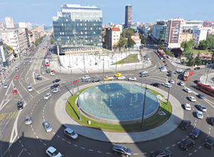 Slika 7 Trg Slavija pogled ka konkursnom obuhvatu